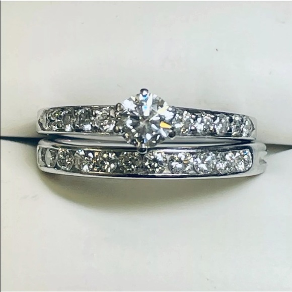 Tiffany & Co. Jewelry - Tiffany &co platinum Diamond solitaire wedding set